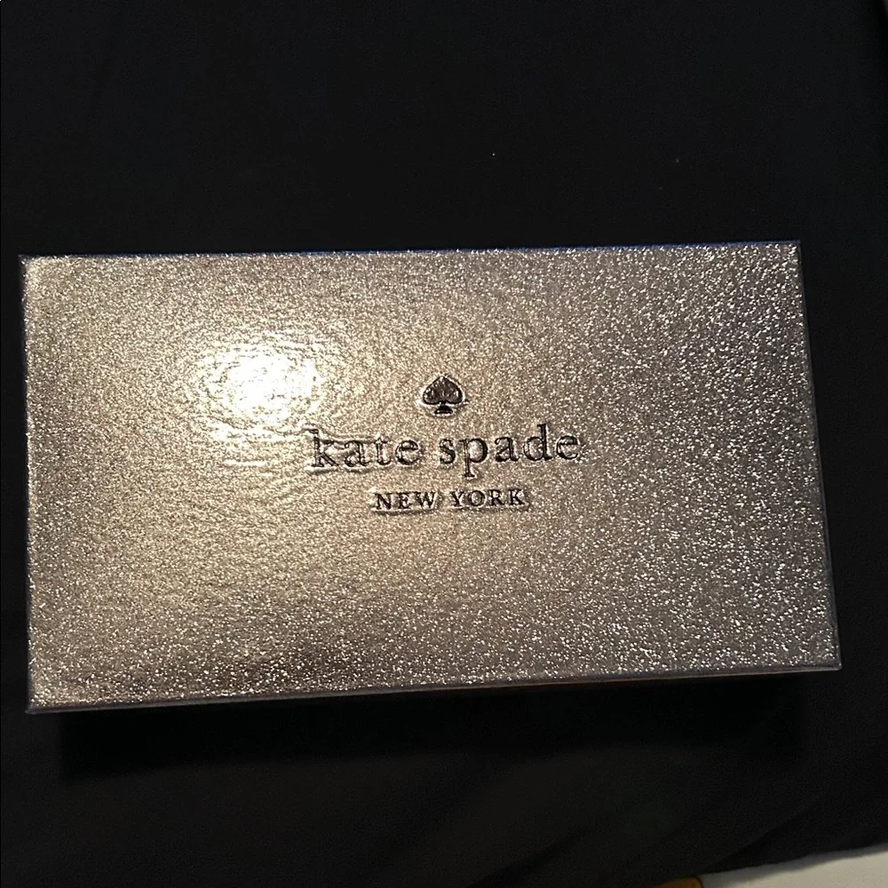 Kate Spade Seawater Green Kenzie Boxed Glitter Card Holder Wallet - Picture 8 of 15